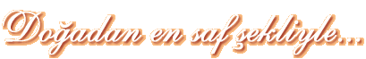 Do�adan en saf �ekliyle...